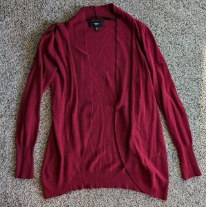 Deep red cardigan